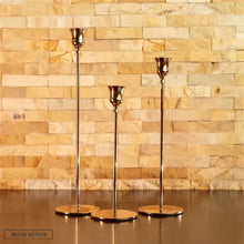 Set Of 3 Gold Candle Stand 002