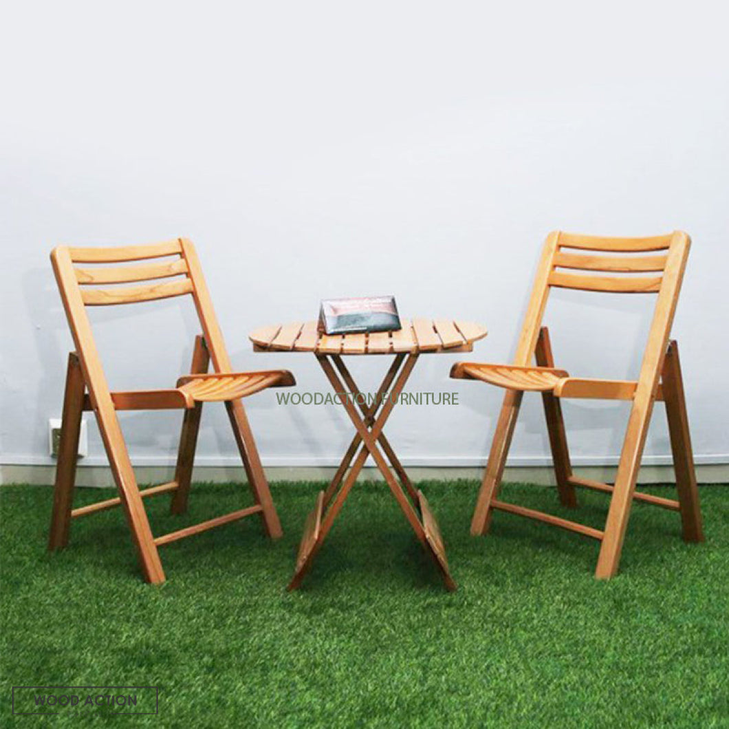 Three Piece Beech Wood Table And Chair Bundle Chair