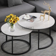 Triss Coffee Table Black Leg White Top