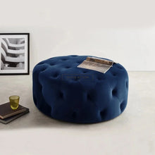 Tufted Ottoman Blue