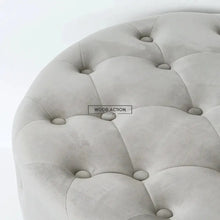 Tufted Ottoman Light Grey